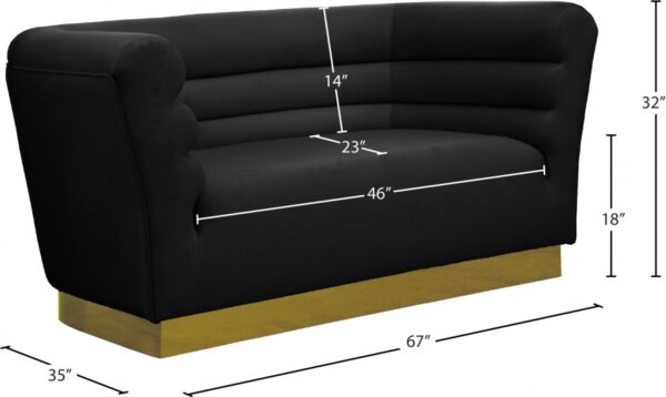 Bellini 67" Velvet Upholstered Loveseat