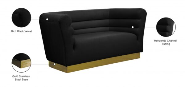 Bellini 67" Velvet Upholstered Loveseat