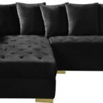 Presley 134" Velvet Upholstered 3pc. Sectional