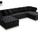 Presley 134" Velvet Upholstered 3pc. Sectional
