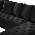 Presley 134" Velvet Upholstered 3pc. Sectional