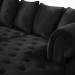 Presley 134" Velvet Upholstered 3pc. Sectional