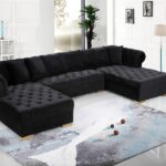 Presley 134" Velvet Upholstered 3pc. Sectional