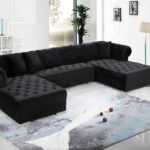 Presley 134" Velvet Upholstered 3pc. Sectional