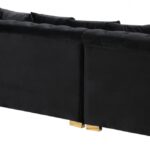 Presley 134" Velvet Upholstered 3pc. Sectional