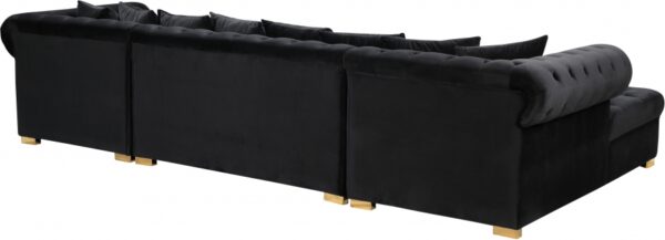 Presley 134" Velvet Upholstered 3pc. Sectional