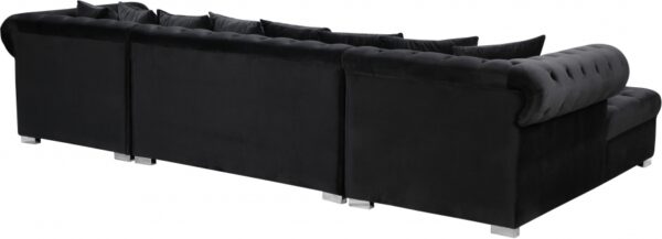 Presley 134" Velvet Upholstered 3pc. Sectional