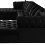 Presley 134" Velvet Upholstered 3pc. Sectional