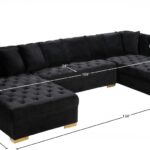 Presley 134" Velvet Upholstered 3pc. Sectional