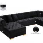 Presley 134" Velvet Upholstered 3pc. Sectional