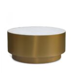 Presley Marble Top And Metal Base Coffee Table