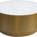 Presley Marble Top And Metal Base Coffee Table