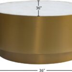 Presley Marble Top And Metal Base Coffee Table