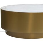 Presley Marble Top And Metal Base Coffee Table