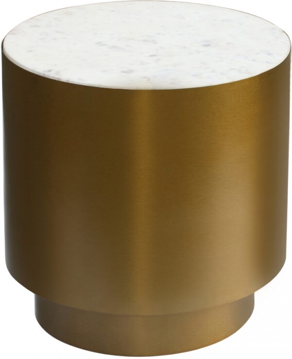 Presley Marble Top And Metal Base End / Side Table