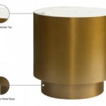 Presley Marble Top And Metal Base End / Side Table