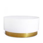 Deco Lacquer Top And Metal Base Coffee Table