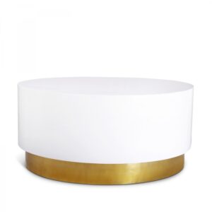 Deco Lacquer Top And Metal Base Coffee Table