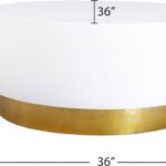 Deco Lacquer Top And Metal Base Coffee Table