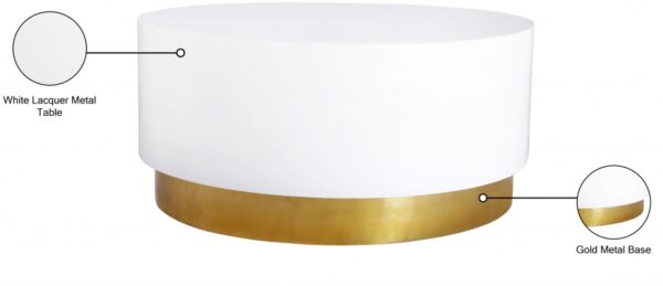 Deco Lacquer Top And Metal Base Coffee Table