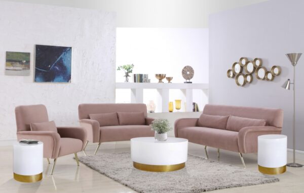 Deco Lacquer Top And Metal Base End Table