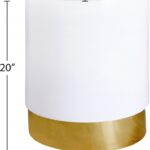 Deco Lacquer Top And Metal Base End Table