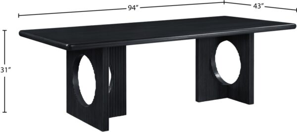 Rivas 94" Wood And Veneer Dining Table