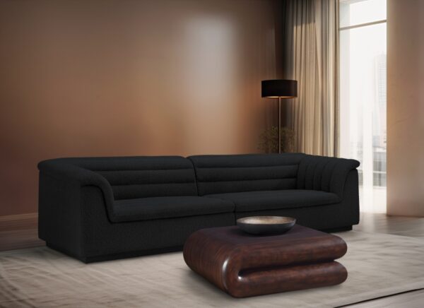 Cascade 118" Boucle Fabric Upholstered Sofa
