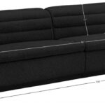 Cascade 118" Boucle Fabric Upholstered Sofa