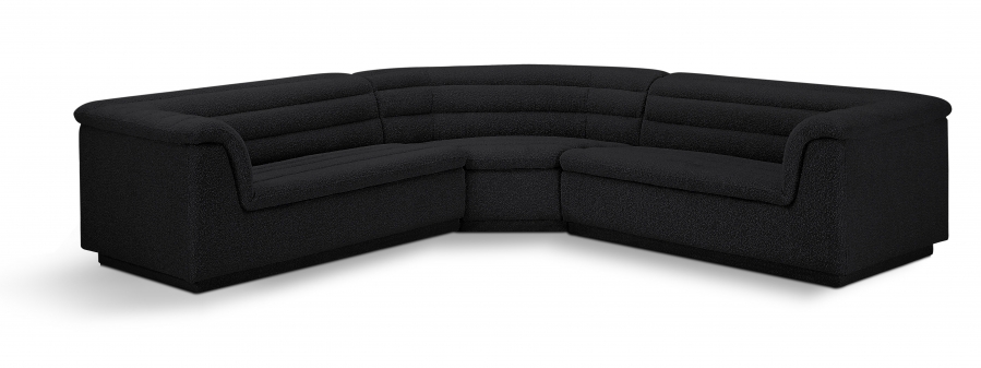 Cascade 148" Boucle Fabric Upholstered Sectional