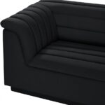 Cascade 118" Velvet Upholstered Fabric Upholstered Sofa