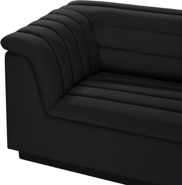 Cascade 118" Velvet Upholstered Fabric Upholstered Sofa