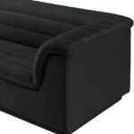 Cascade 118" Velvet Upholstered Fabric Upholstered Sofa