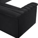 Cascade 148" Velvet Upholstered Fabric Upholstered Sectional