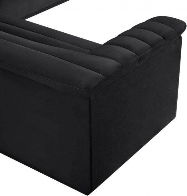 Cascade 148" Velvet Upholstered Fabric Upholstered Sectional