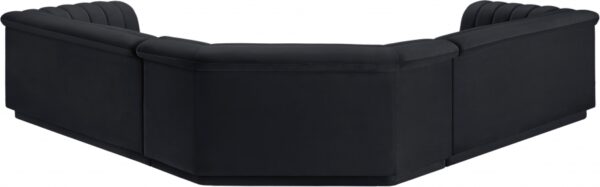 Cascade 148" Velvet Upholstered Fabric Upholstered Sectional