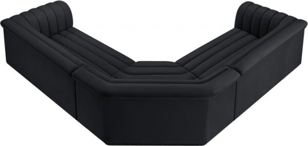 Cascade 148" Velvet Upholstered Fabric Upholstered Sectional