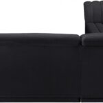 Cascade 148" Velvet Upholstered Fabric Upholstered Sectional