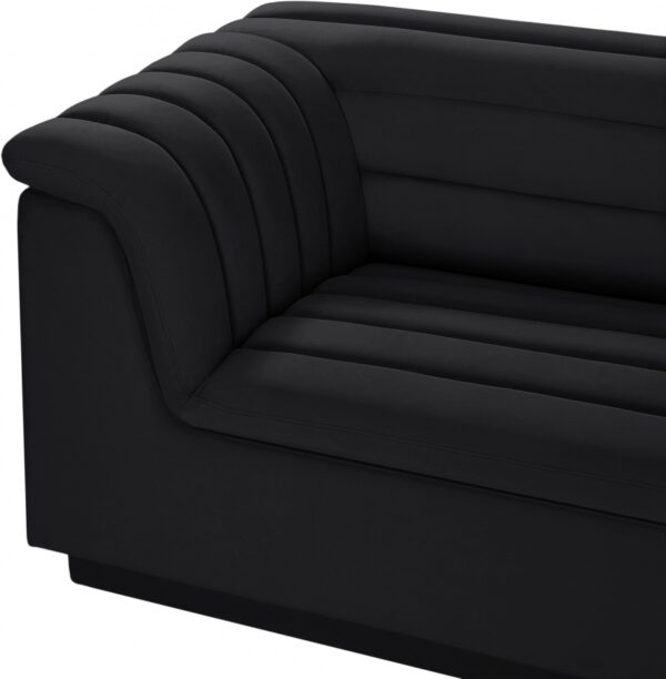 Cascade 148" Velvet Upholstered Fabric Upholstered Sectional