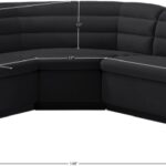 Cascade 148" Velvet Upholstered Fabric Upholstered Sectional