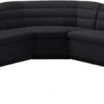 Cascade 148" Velvet Upholstered Fabric Upholstered Sectional