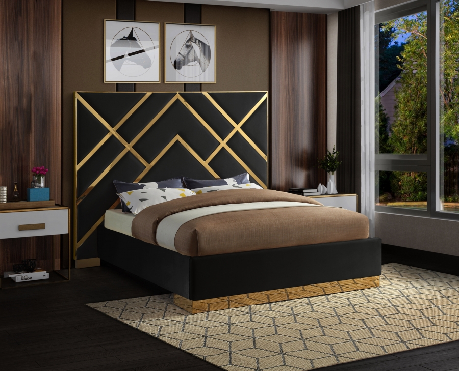 Vector Velvet Upholstered Bed