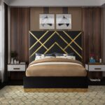 Vector Velvet Upholstered Bed