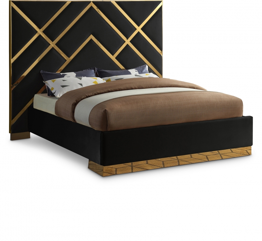 Vector Velvet Upholstered Bed