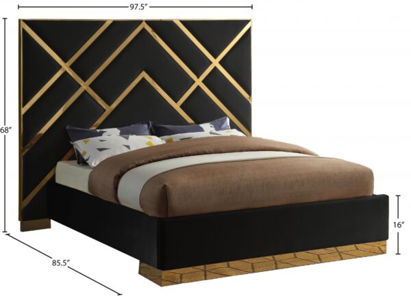 Vector Velvet Upholstered Bed