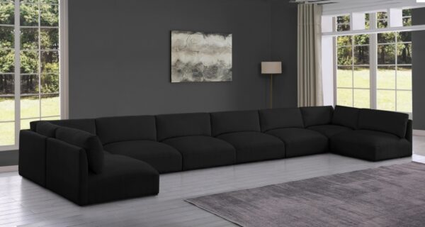 Ease 228" Fabric Upholstered 8pc. Modular Sectional