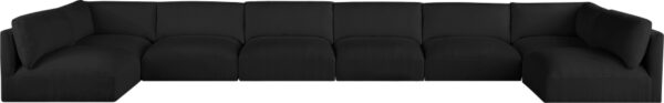 Ease 228" Fabric Upholstered 8pc. Modular Sectional