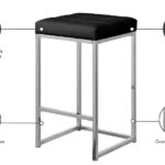 Nicola Vegan Leather Upholstered Counter Stool
