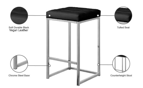 Nicola Vegan Leather Upholstered Counter Stool