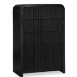 Fluted Solid Wood And Oak Veneer Chest